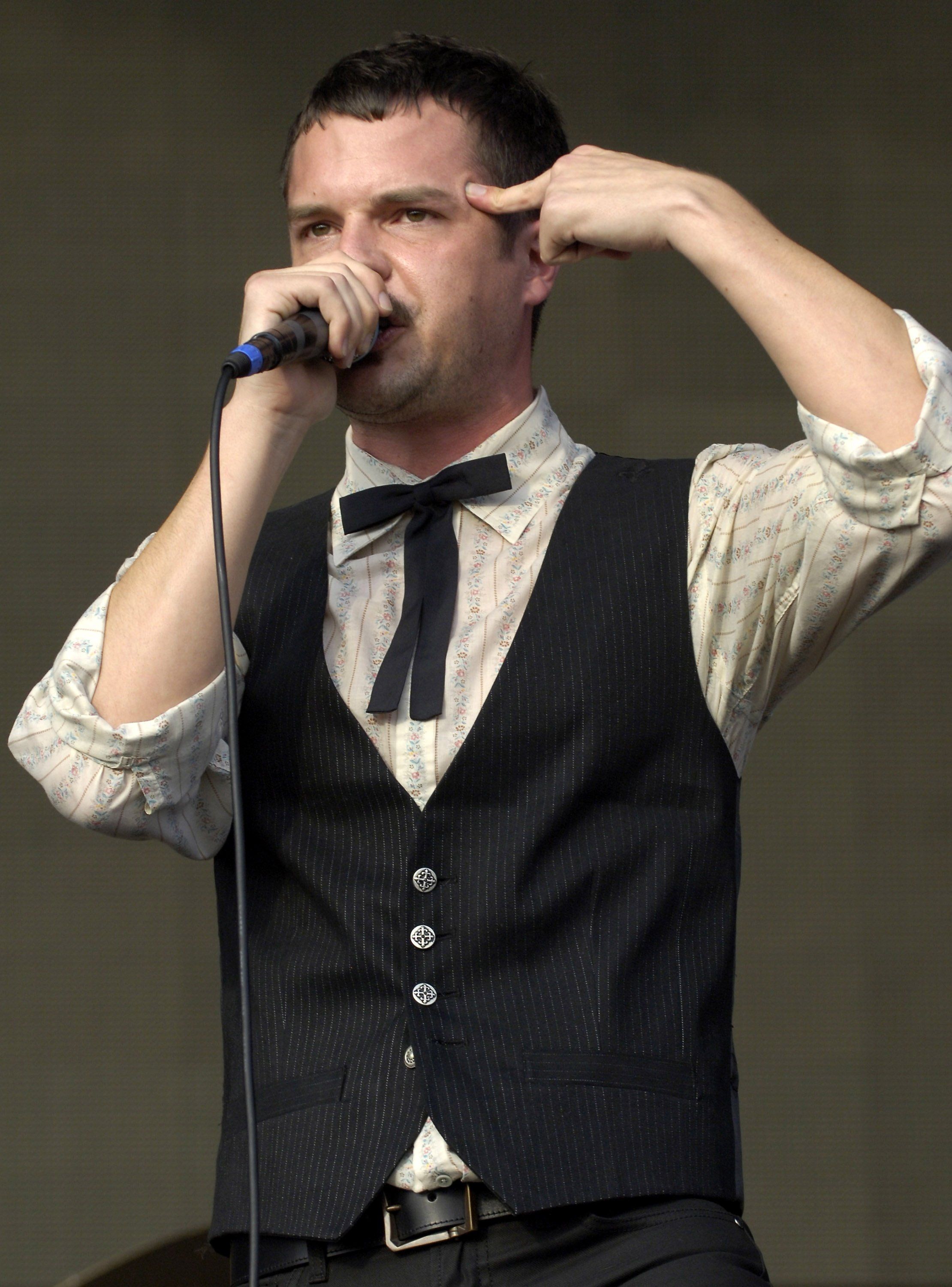 Brandon Flowers of The Killers performs at the Virgin Festival in Baltimore, Maryland