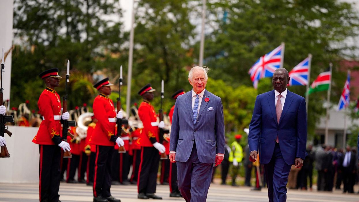 Britain's King Charles and the President of Kenya, Dr William Ruto