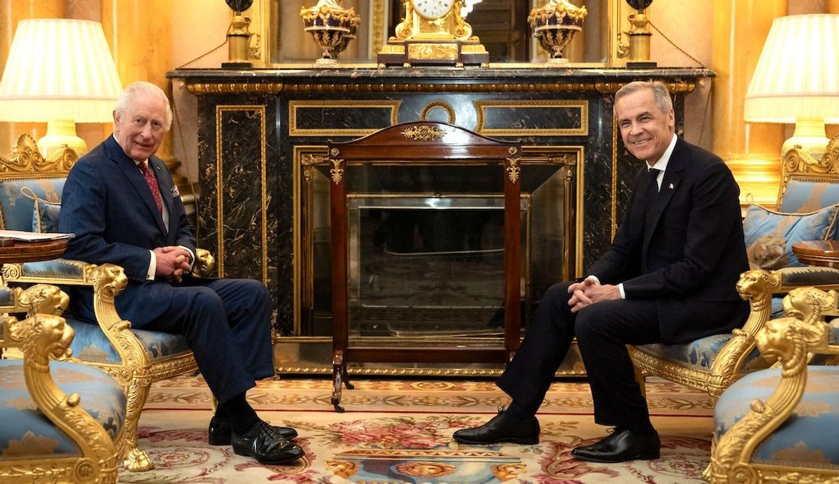​Britain's King Charles holds an audience with the Prime Minister of Canada Mark Carney at Buckingham Palace, on March 17, 2025. 