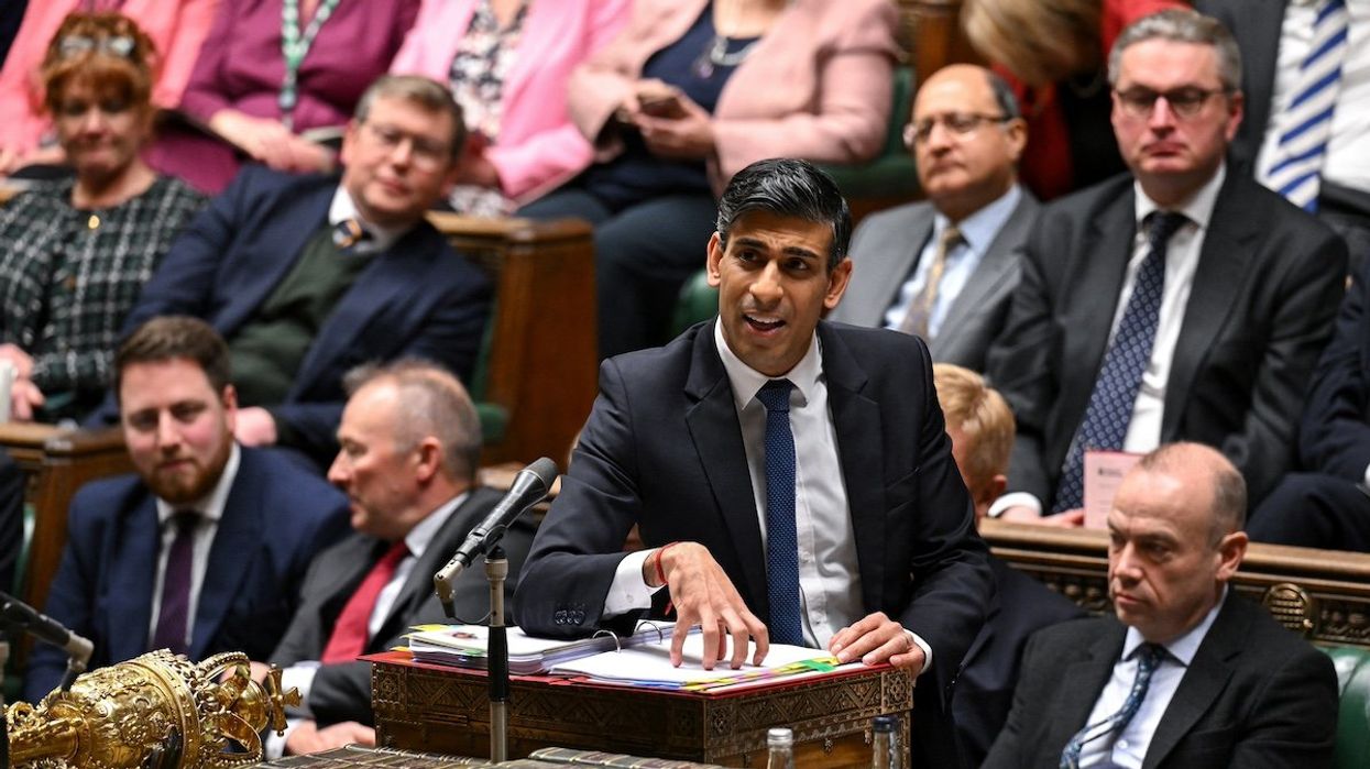British Prime Minister Rishi Sunak speaks during Prime Minister's Questions, at the House of Commons in London, Britain, January 17, 2024.