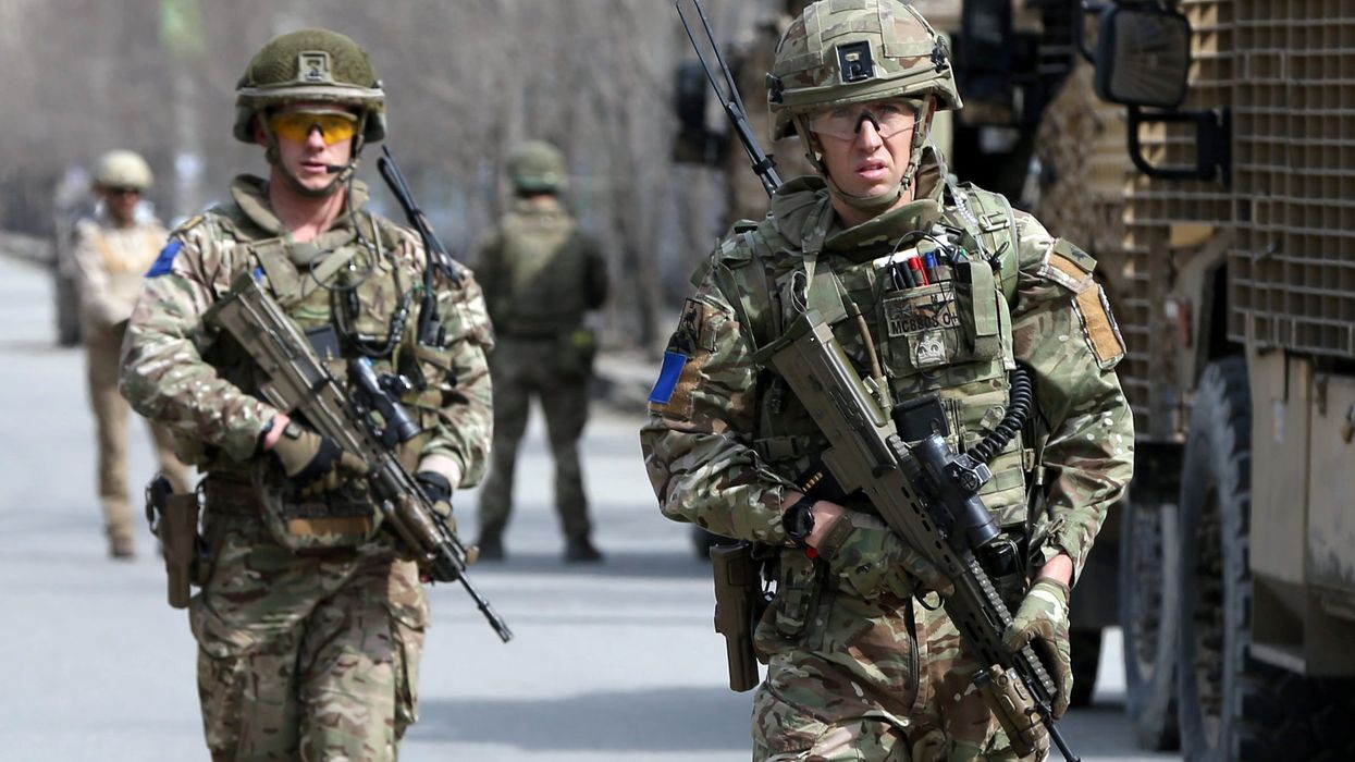 British soldiers with NATO-led Resolute Support Mission arrive at the site of an attack in Kabul, Afghanistan March 6, 2020.
