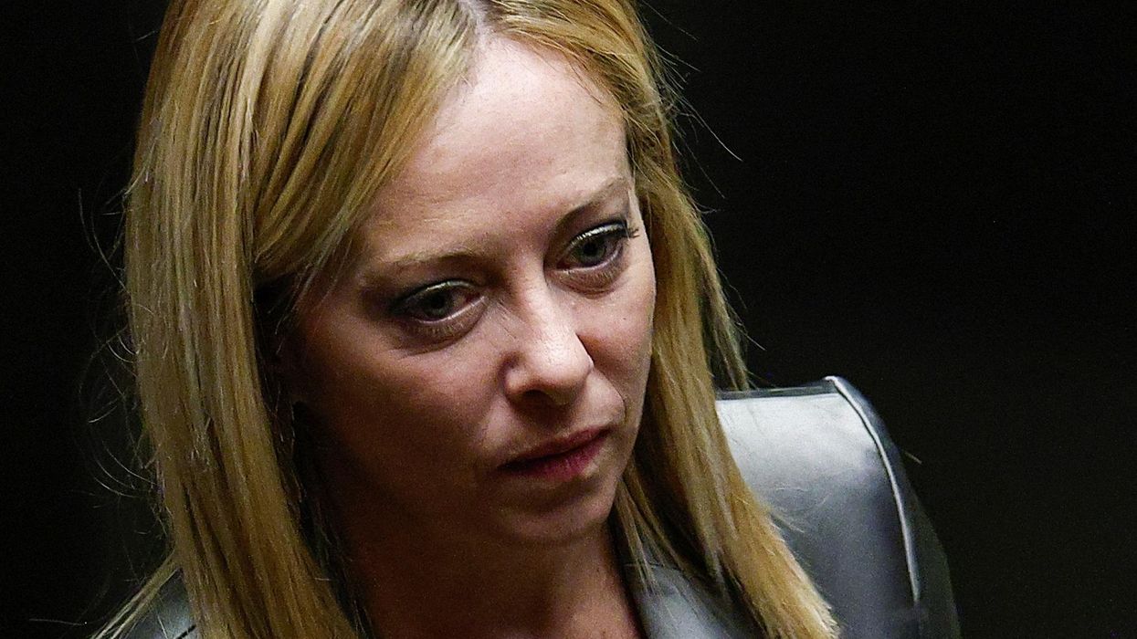 Brothers of Italy party leader Giorgia Meloni attends the fourth voting session to elect the new parliament speaker in Rome.