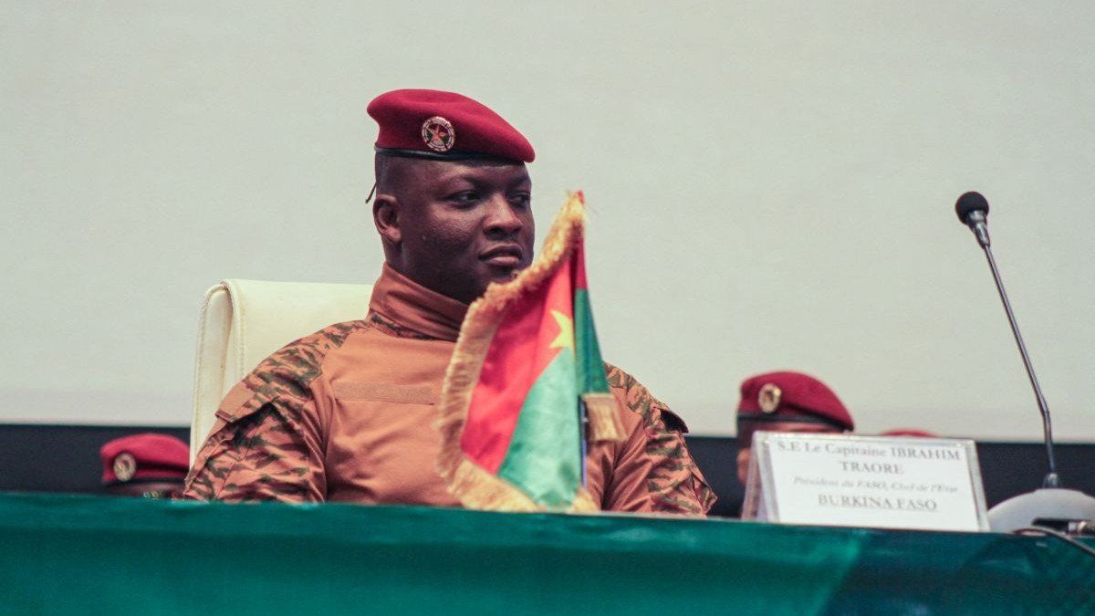 ​Burkina Faso’s junta leader Captain Ibrahim Traore at the Alliance of Sahel States (AES) summit in Niamey, Niger, on July 6, 2024.