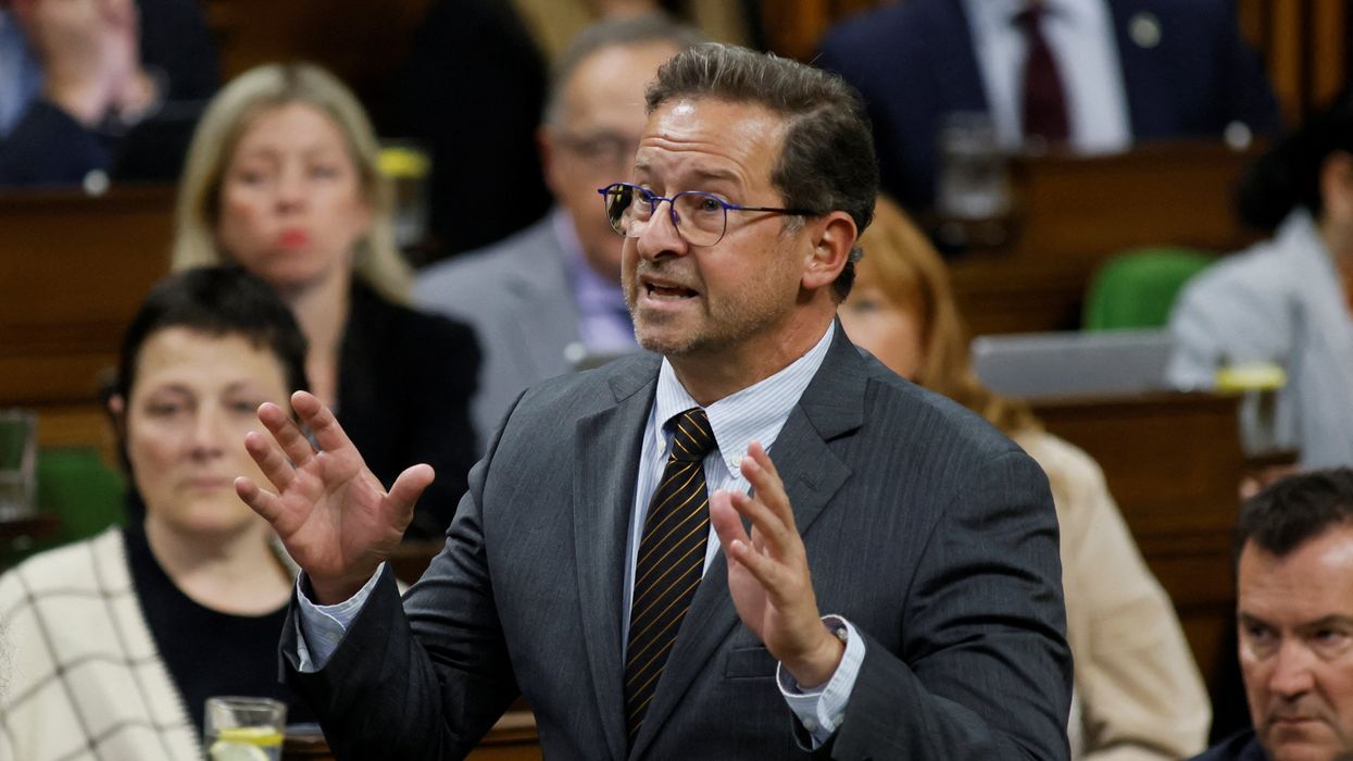 Canada's Bloc Quebecois leader Yves-Francois Blanchet speaks during Question Period in the House of Commons on Parliament Hill in Ottawa, Ontario, Canada October 2, 2024.