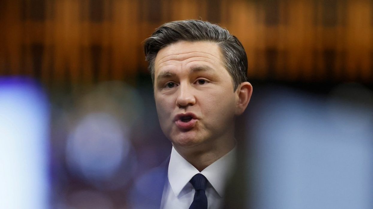 Canada's Conservative Party leader Pierre Poilievre speaks during a Question Period in the House of Commons on Feb. 14, 2024.