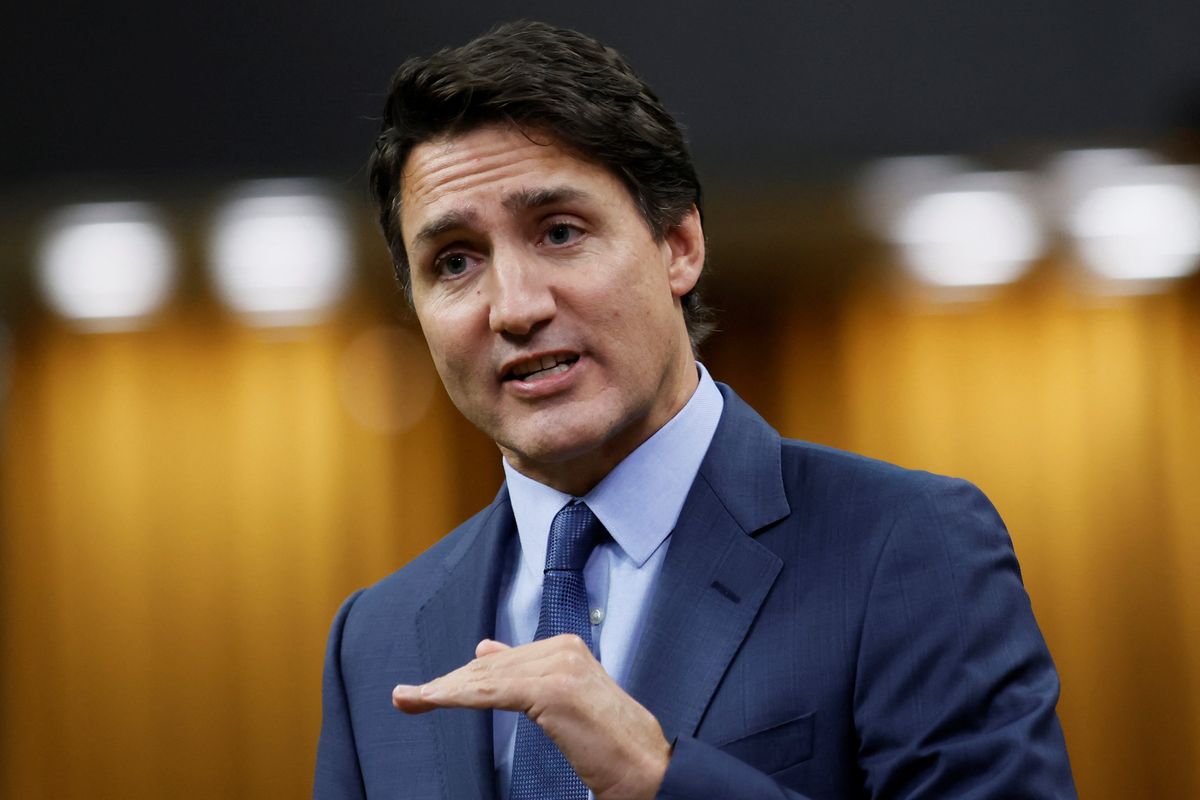 Canada's Prime Minister Justin Trudeau speaks during Question Period in the House of Commons