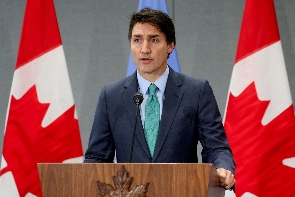Canadian Prime Minister Justin Trudeau holds a press conference on the sidelines of the UNGA in New York, U.S., September 21, 2023. 