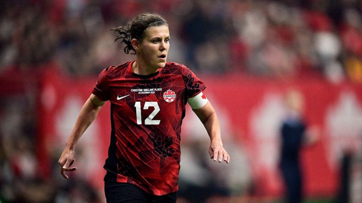 Captain Christine Sinclair plays her final international game as she retires from Canada's national women's soccer team after a friendly match against Australia in Vancouver, British Columbia, on Dec. 5, 2023.