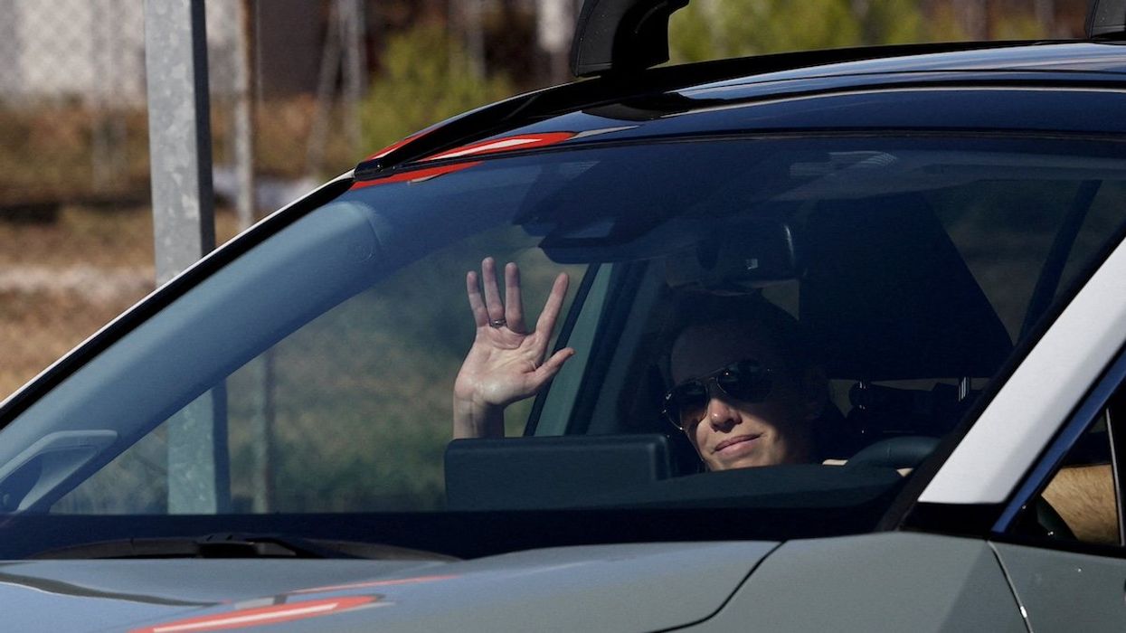 Carolina Gonzalez, daughter of Venezuela's presidential opposition candidate in the recent election Edmundo Gonzalez, leaves the Torrejon de Ardoz Air Force Base, outside Madrid, Spain, September 8, 2024.