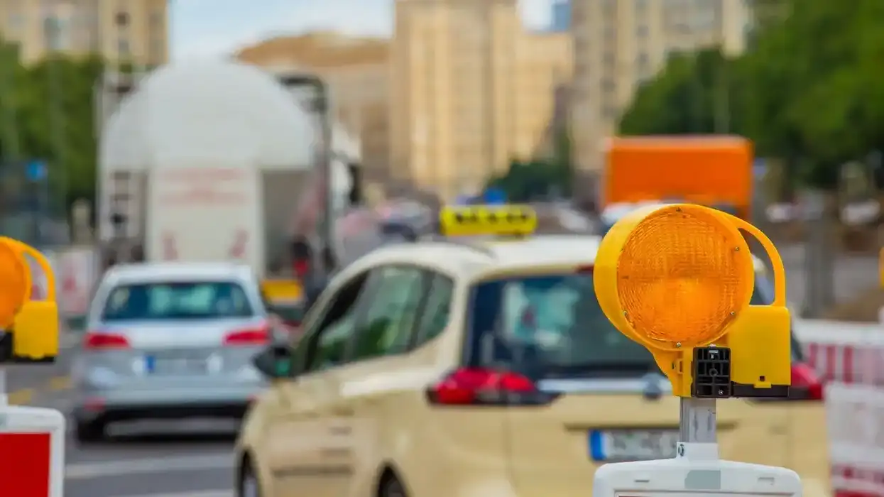 Cars driving on a road