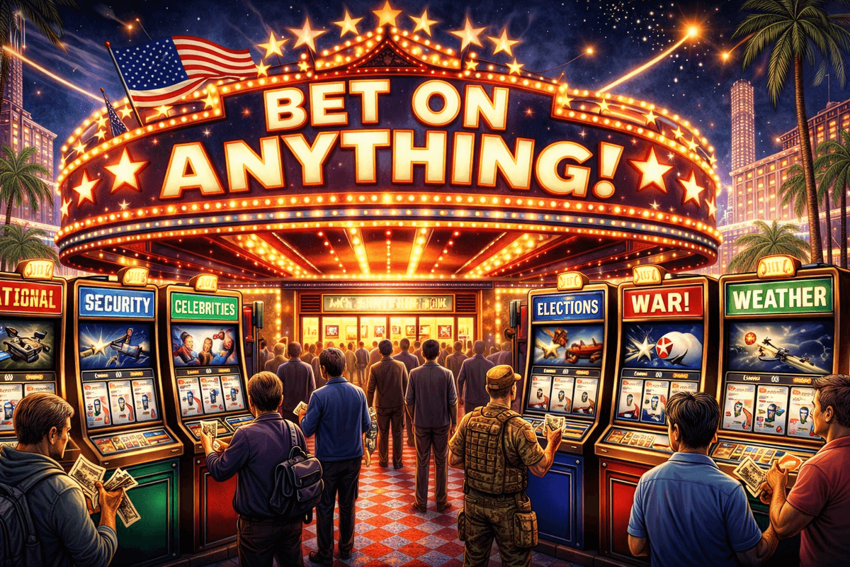 Casino depicting things commonly bet on by political betters.​