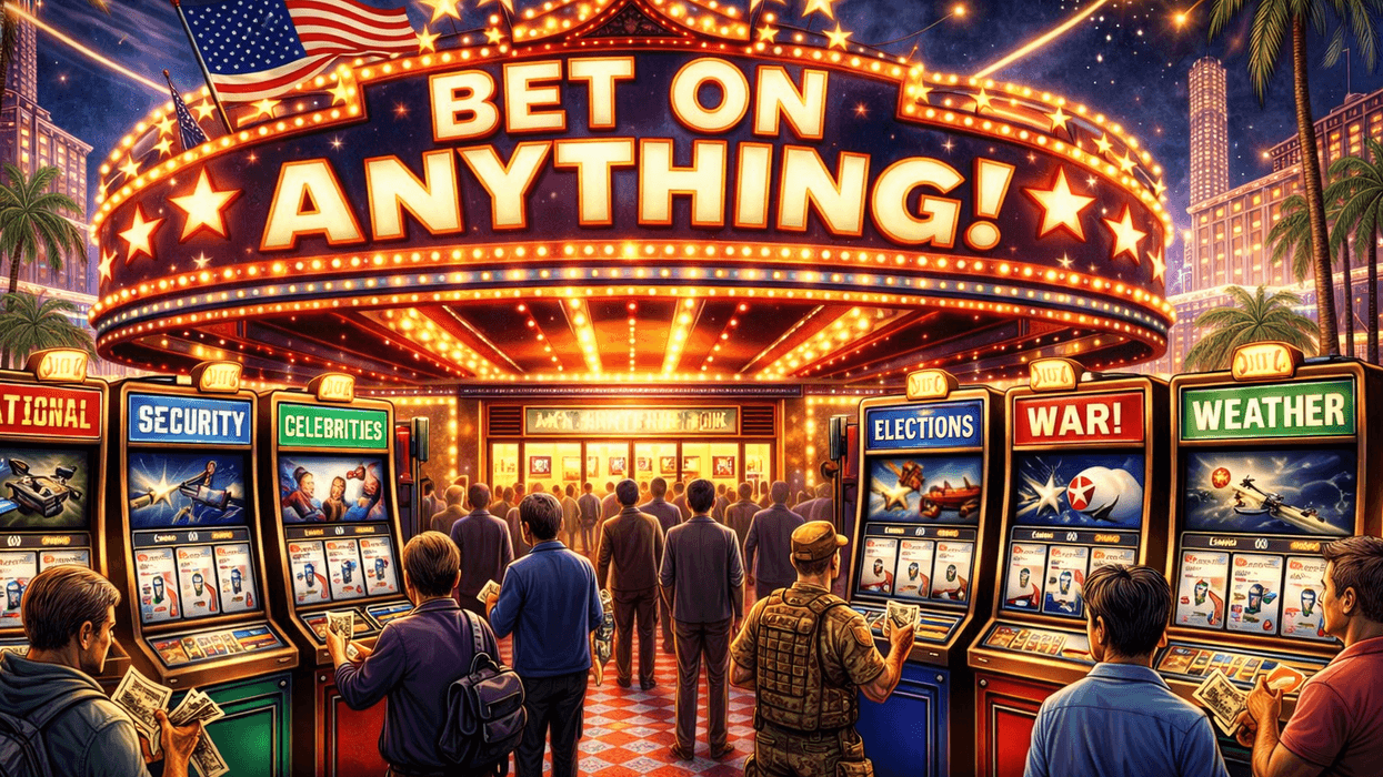 Casino depicting things commonly bet on by political betters.