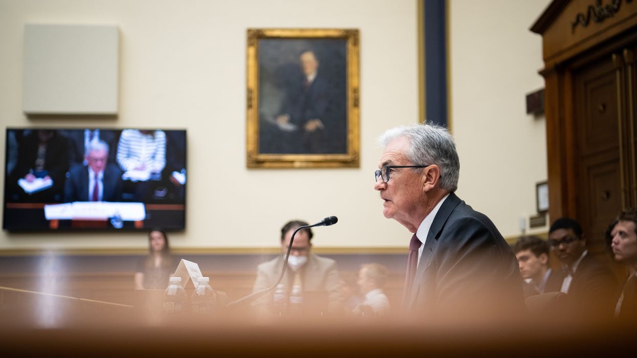 Chair of the Federal Reserve Jerome Powell testifies during a House Financial Services Committee hearing.