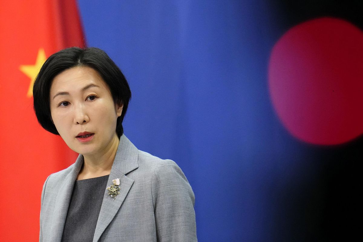 Chinese Foreign Ministry spokeswoman Mao Ning attends a press conference in Beijing.