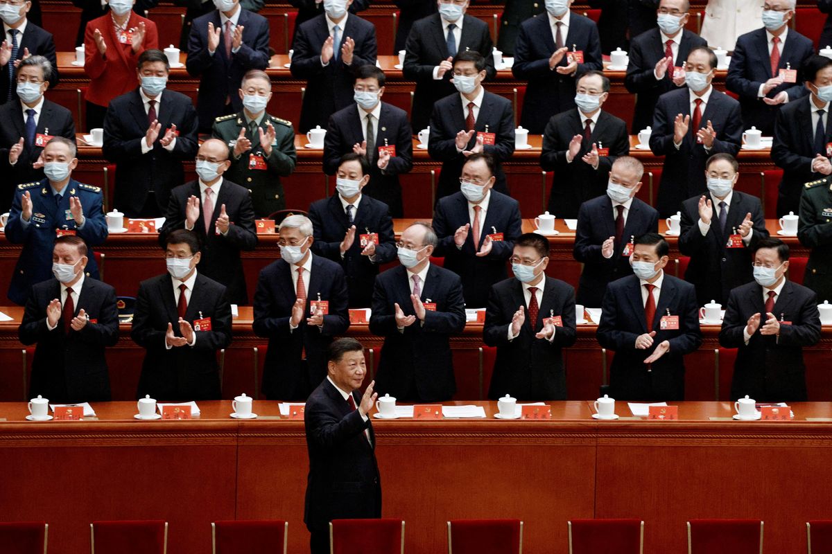 Chinese President Xi Jinping arrives for the opening ceremony of the 20th National Congress of the Communist Party of China in Beijing.