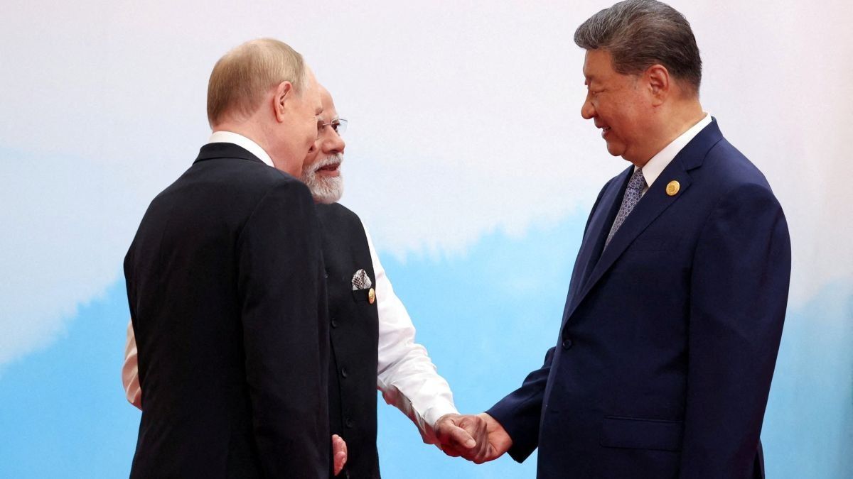 ​Chinese President Xi Jinping, Indian Prime Minister Narendra Modi and Russian President Vladimir Putin in Tianjin, China, on September 1, 2025.