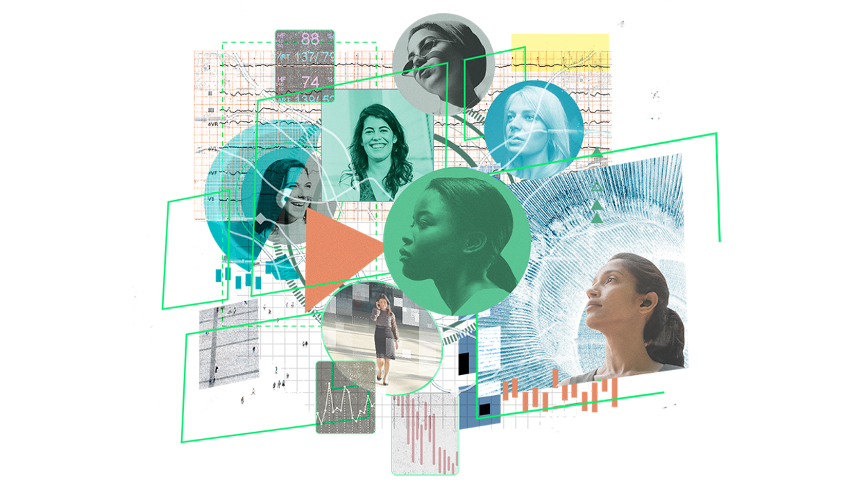 Collage of women in the workplace.