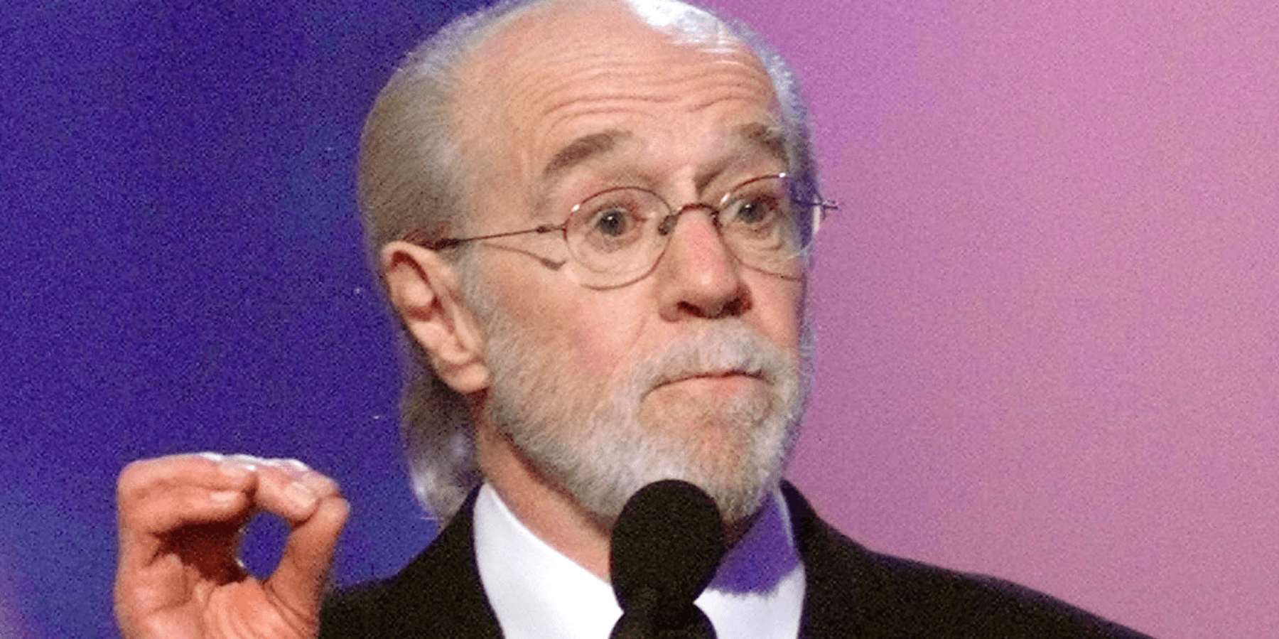 Comedian George Carlin speaks after being presented the Lifetime Achievement Award in 2001 at the 15th annual American Comedy Awards in Los Angeles.