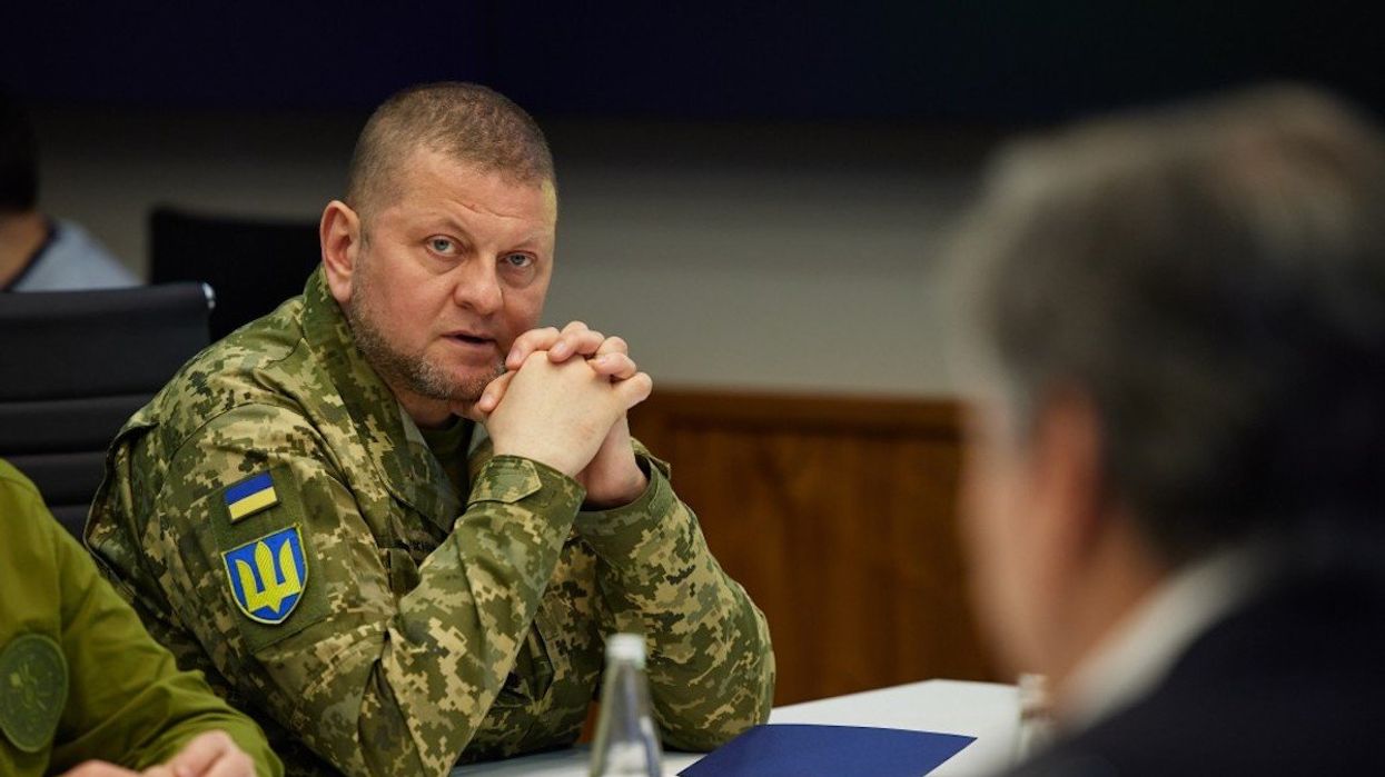 Commander-in-Chief of the Ukrainian Armed Forces Valery Zaluzhny attends a meeting with US Secretary of State Antony Blinken in July 2023.