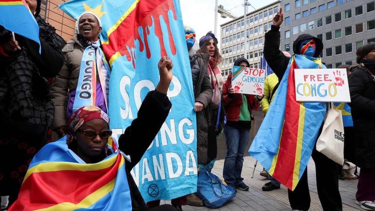 Congolese and Belgian citizens take part in a protest in Brussels, while clashes between M23 rebels and the Armed Forces of the Democratic Republic of Congo take place in DRC. 