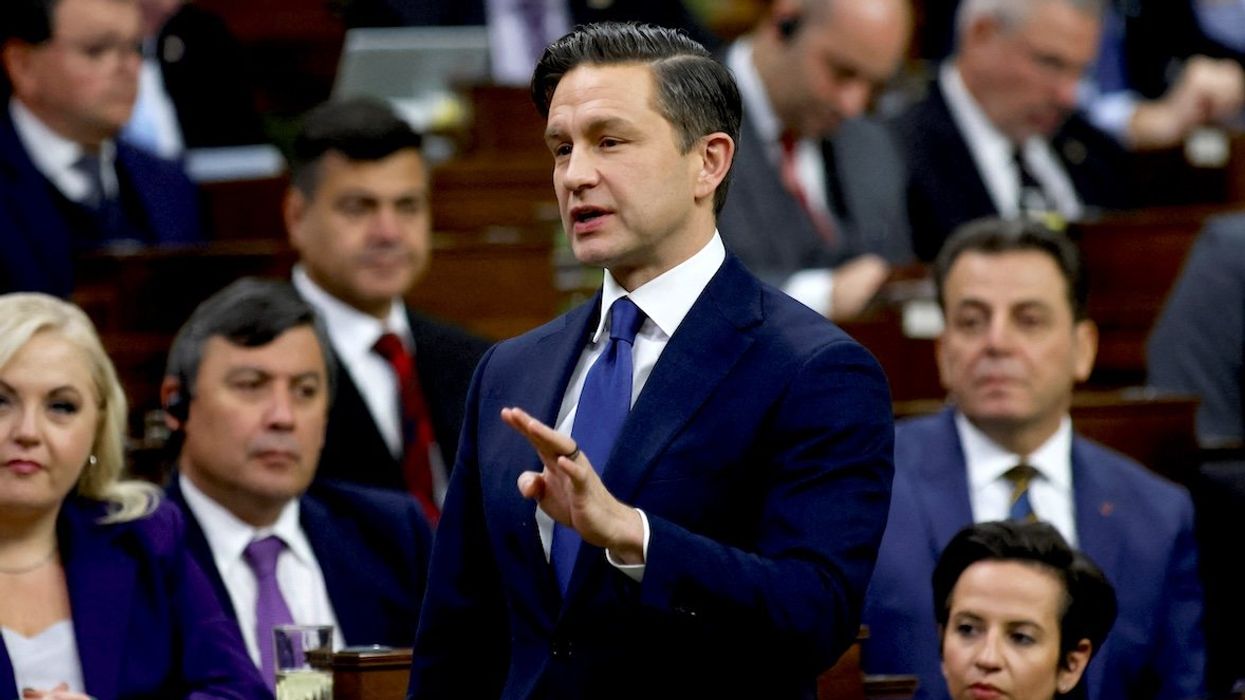 Conservative Party of Canada leader Pierre Poilievre speaks in the House of Commons on Parliament Hill in Ottawa, Ontario, on Dec. 3, 2024.