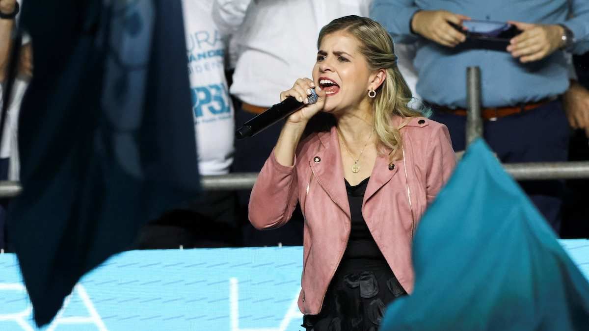 Costa Rica presidential candidate Laura Fernandez in Heredia, Costa Rica, January 29, 2026.