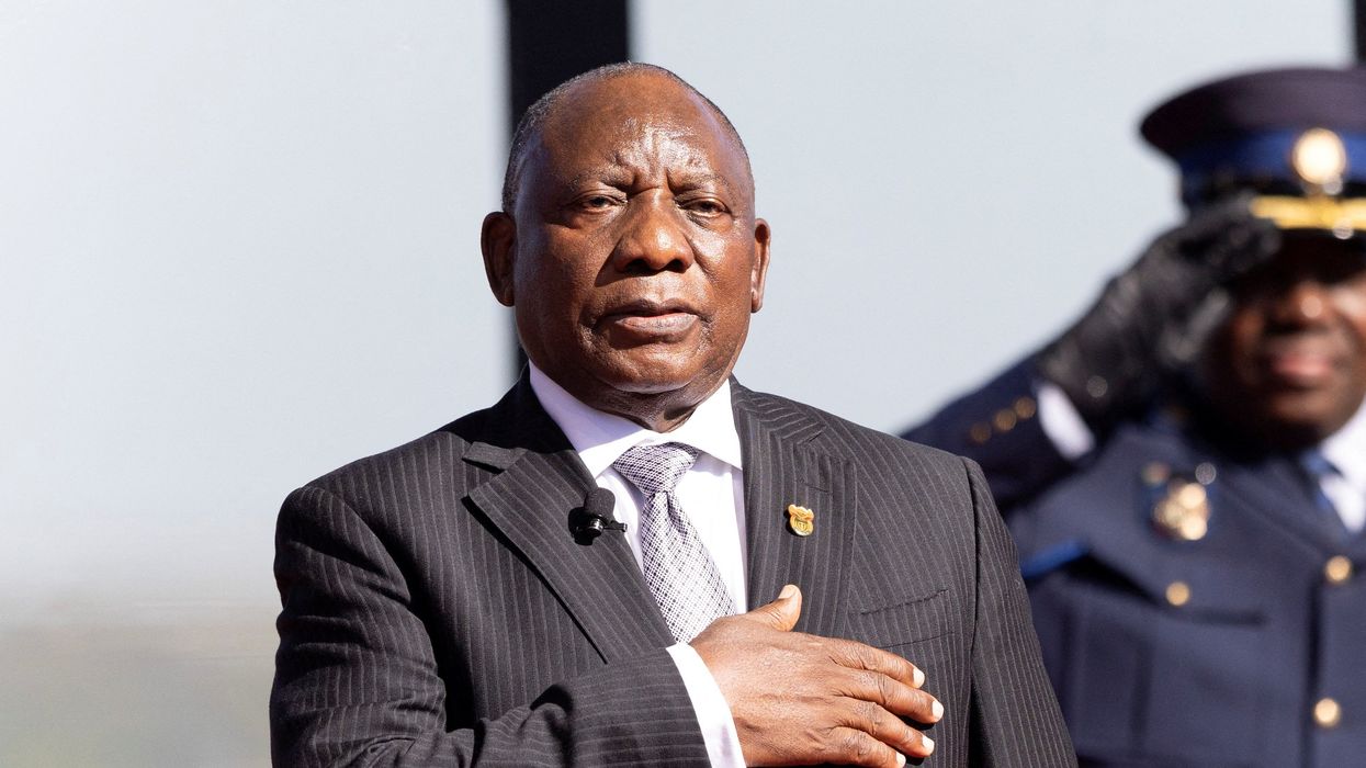 Cyril Ramaphosa attends the oath of office ceremony for his second term as South African President at the Union Buildings in Pretoria, South Africa, 19 June 2024.