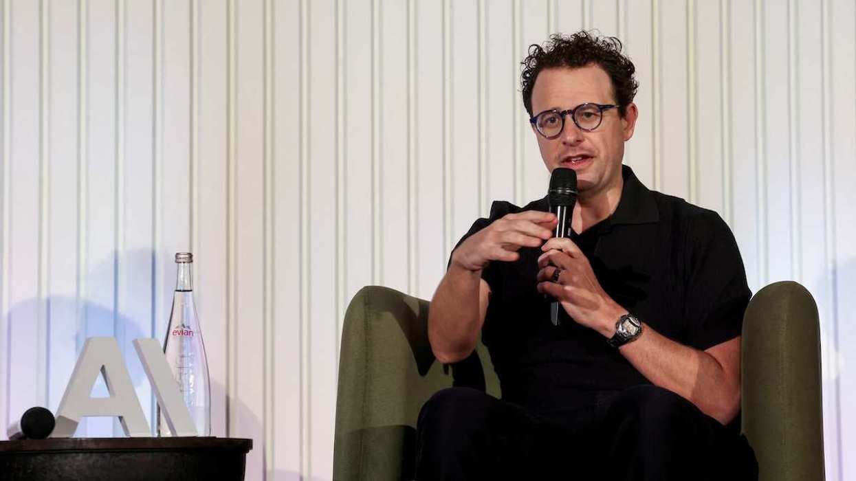 Dario Amodei, CEO of Anthropic, speaks during the Anthropic Builder Summit.