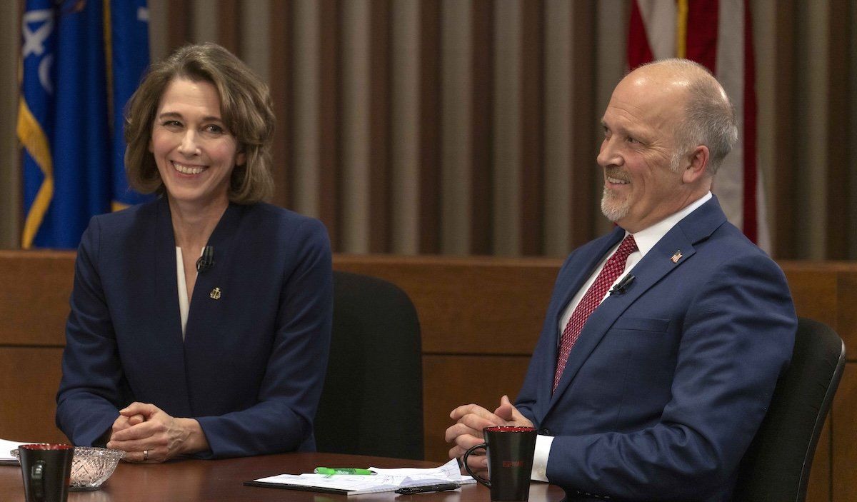Democratic-backed Dane County Circuit Judge Susan Crawford and Republican-backed Waukesha County Circuit Judge Brad Schimel square off in their only debate until their April 1 election. 