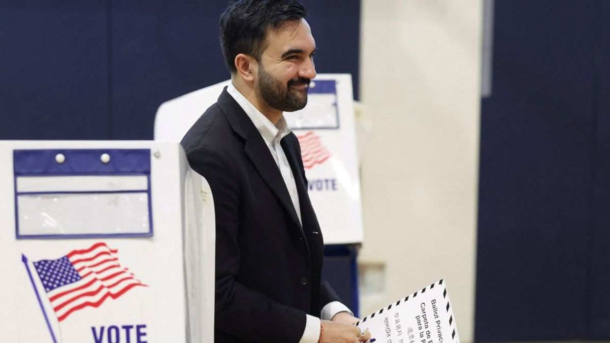 Democratic candidate for New York City mayor, Zohran Mamdani, at a polling site in the Queens borough of New York City, USA, on November 4, 2025.