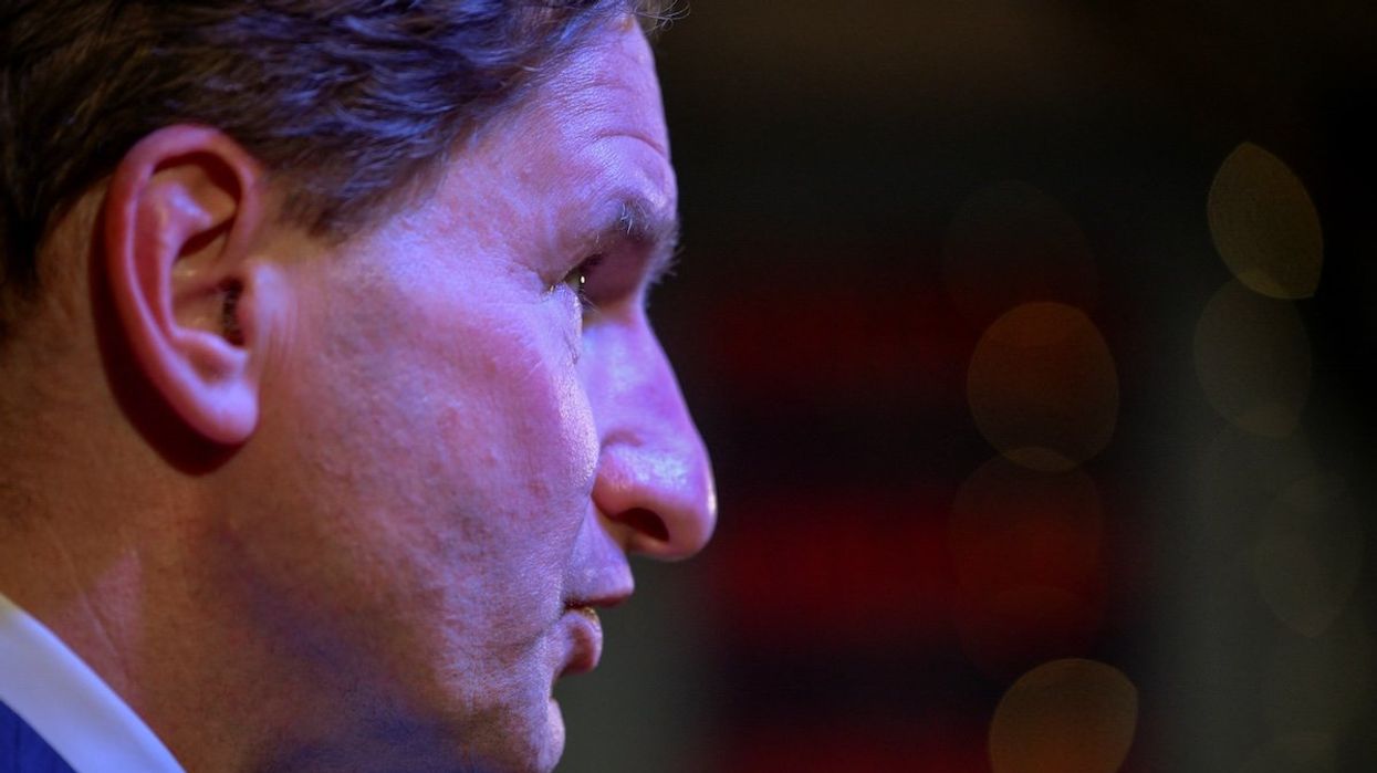 Democratic presidential candidate US Representative Dean Phillips greets supporters at a campaign event ahead of the New Hampshire presidential primary election in Rochester, New Hampshire, on Jan. 21, 2024.