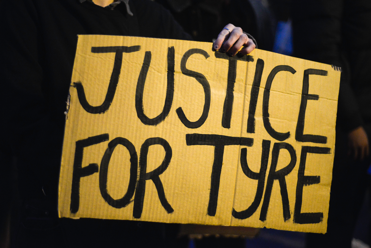 Demonstrators gather in New York City to protest the death of Tyre Nichols by Memphis police officers. 