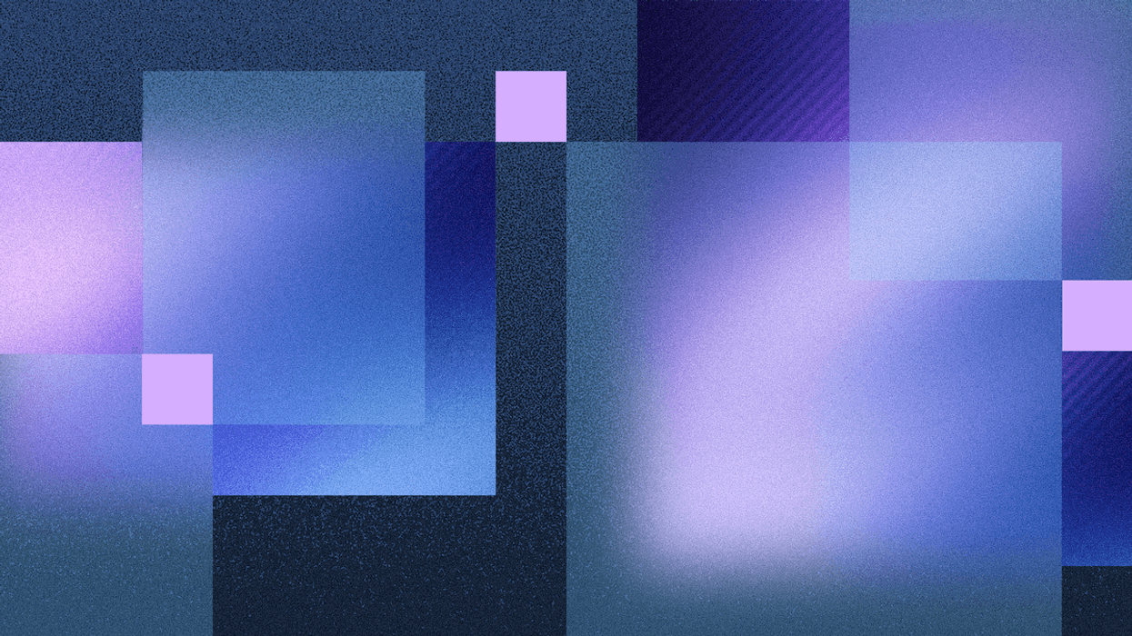 Digital art of purple squares