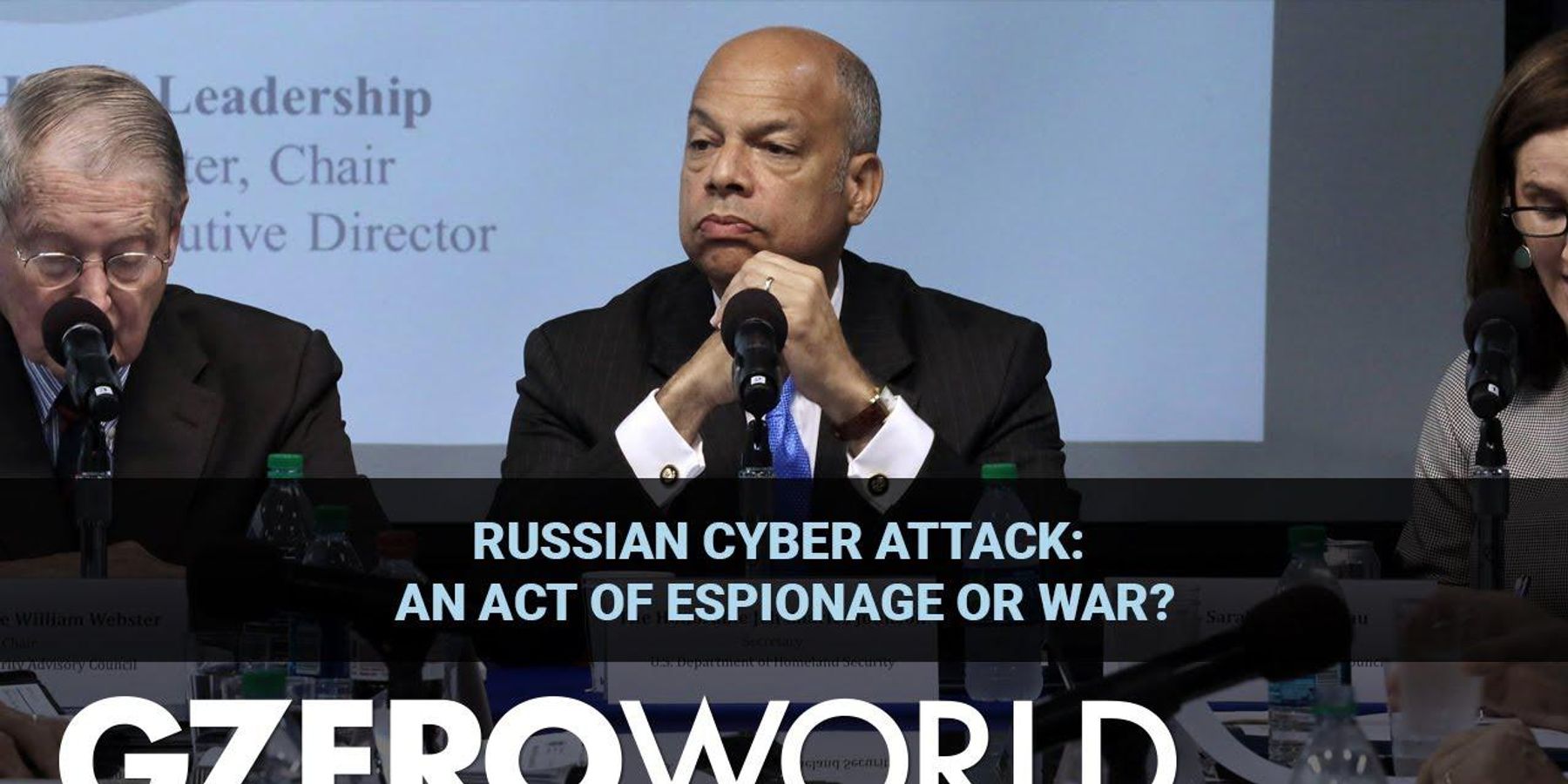 Does Jeh Johnson consider Russia’s cyber attack against the US to be an act of war?
