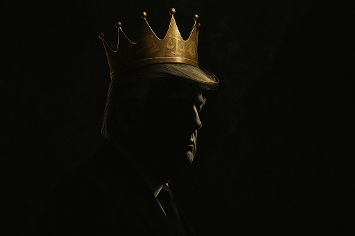 ​Donald Trump wearing a crown.