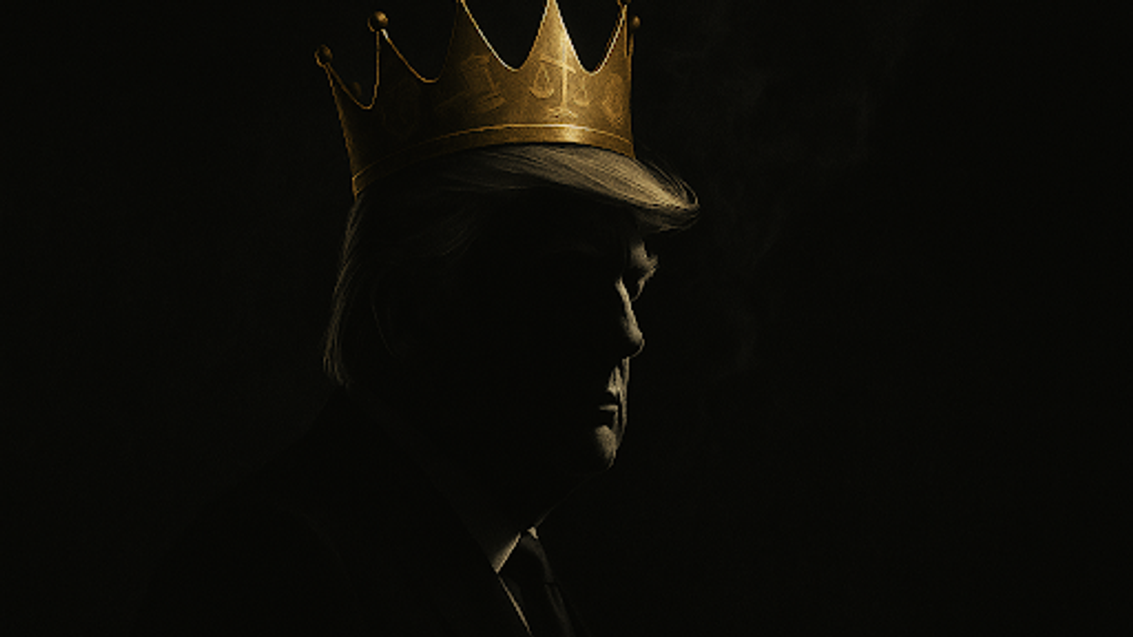 Donald Trump wearing a crown.