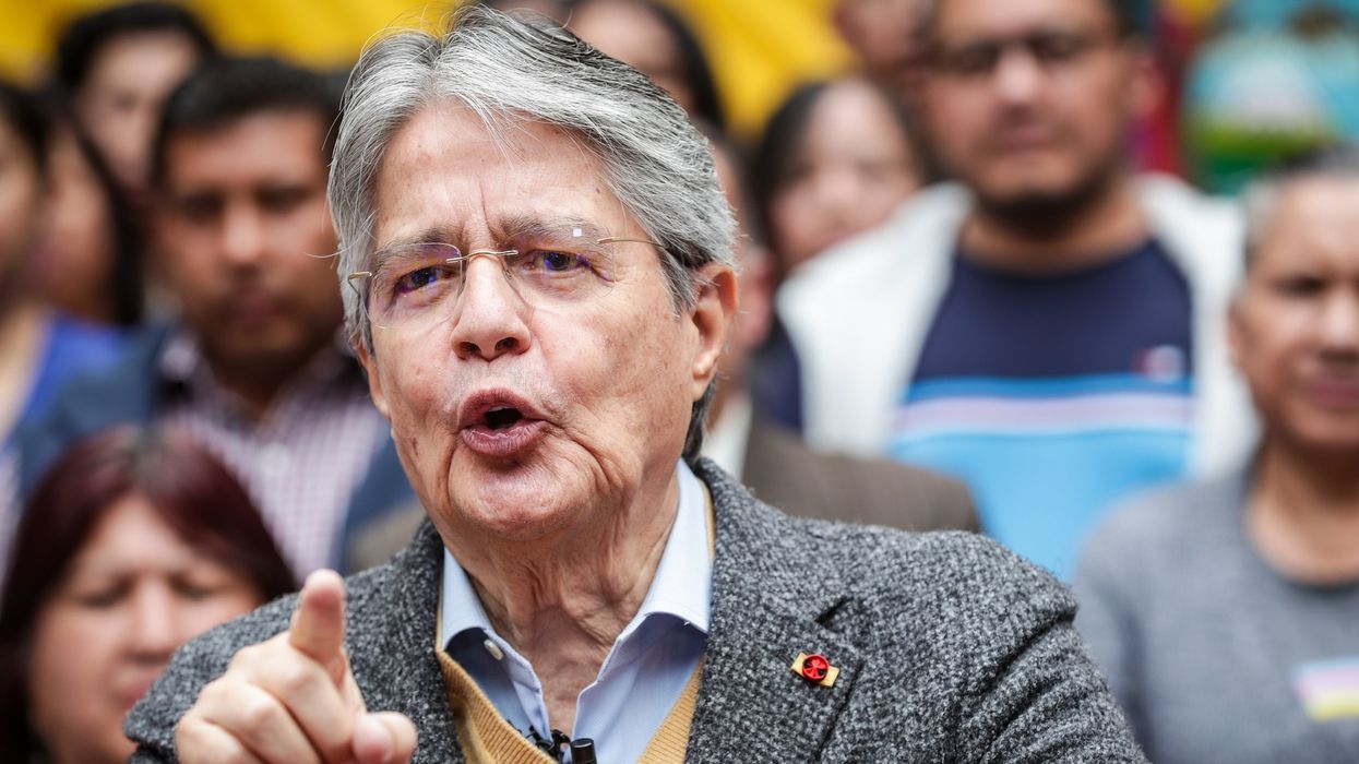 Ecuadorian president, Guillermo Lasso, during a press conference