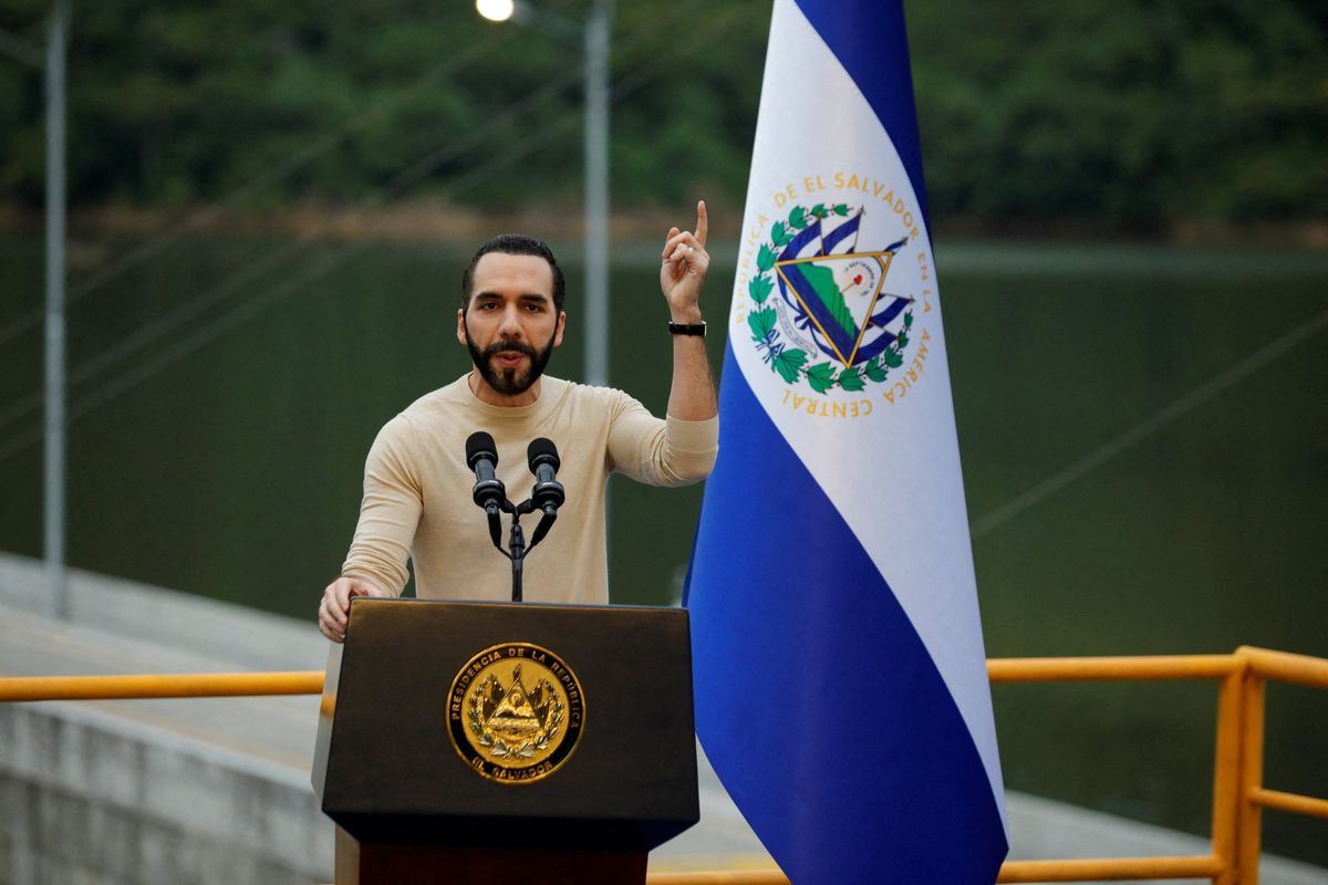  El Salvador's President Nayib Bukele speaks during the inauguration 