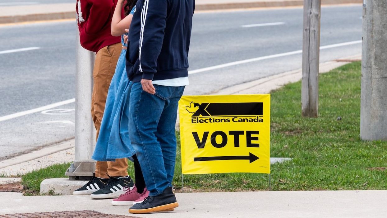 Election signs are displayed along the streets ahead of federal elections.