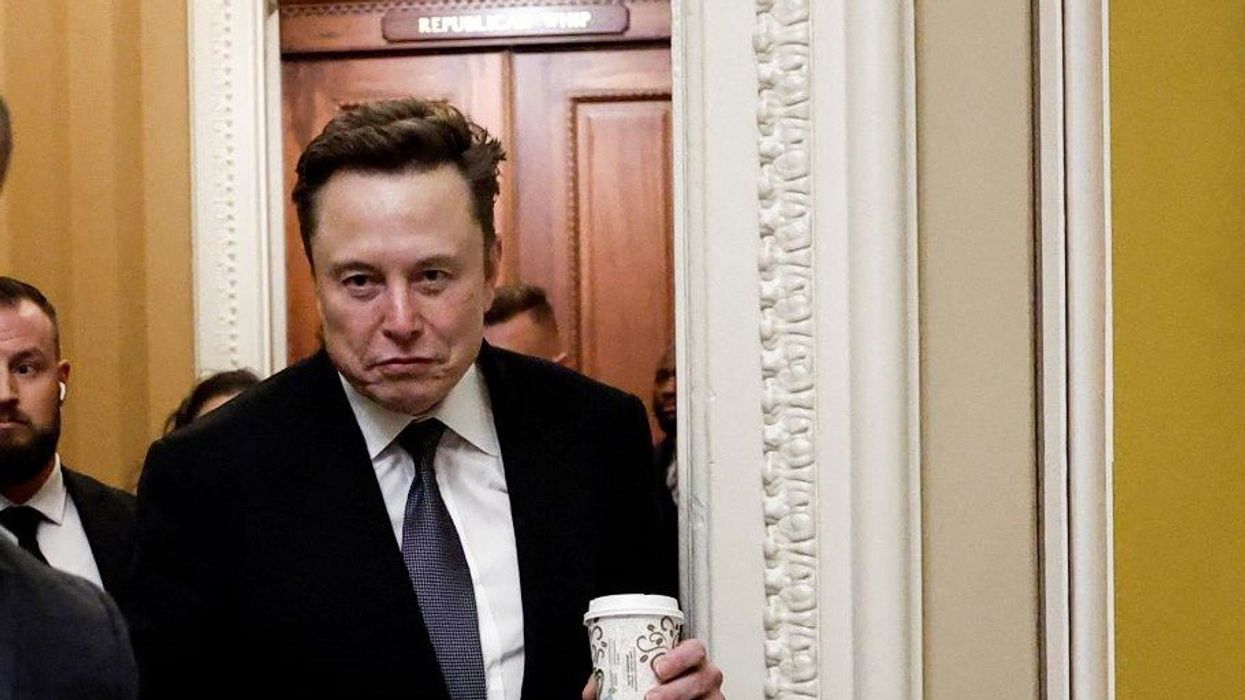 Elon Musk departs the office of Senate Minority Whip and incoming Senate Republican Leader-elect John Thune (R-SD) after a meeting on Capitol Hill in Washington, U.S. December 5, 2024.
