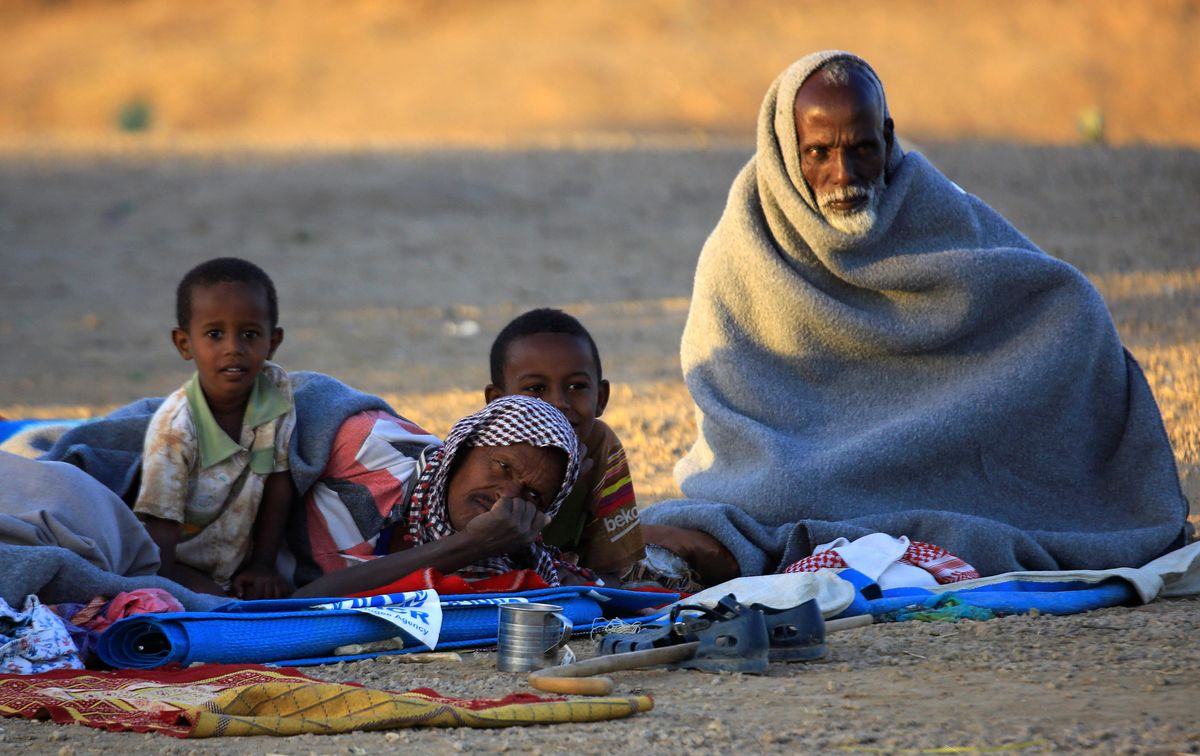 Ethiopians fleeing from Tigray cross into Sudan. Reuters