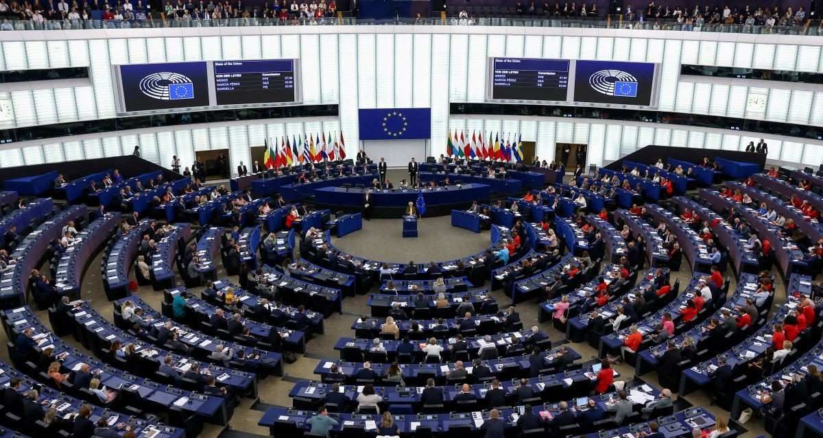 ​European Commission President Ursula von der Leyen delivers the State of the European Union address to the European Parliament, in Strasbourg, France, September 10, 2025. 