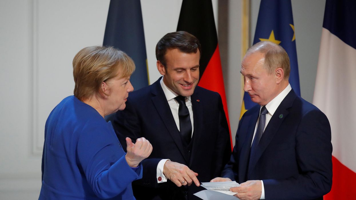 European leaders and Russian President Vladimir Putin