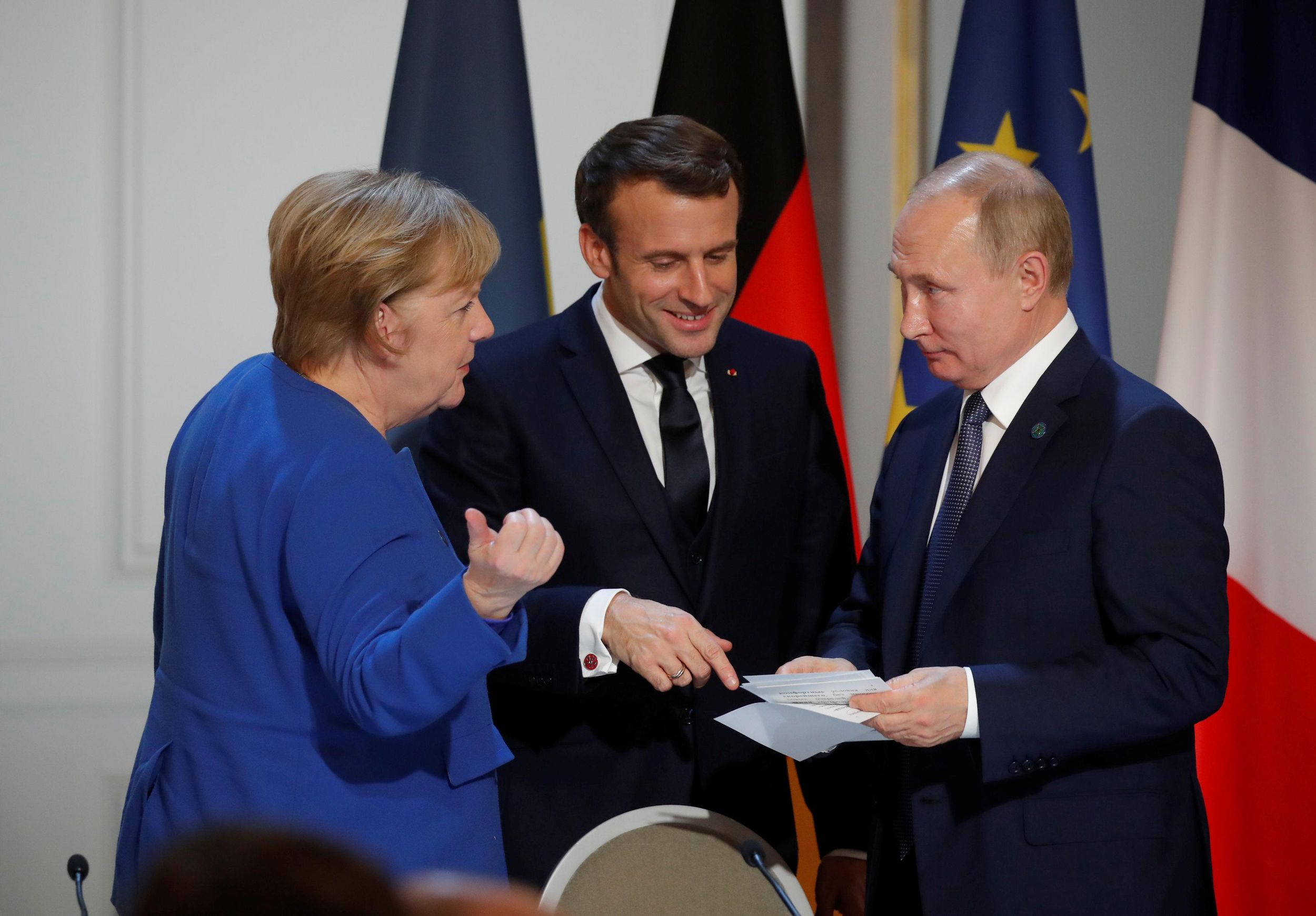 European leaders and Russian President Vladimir Putin