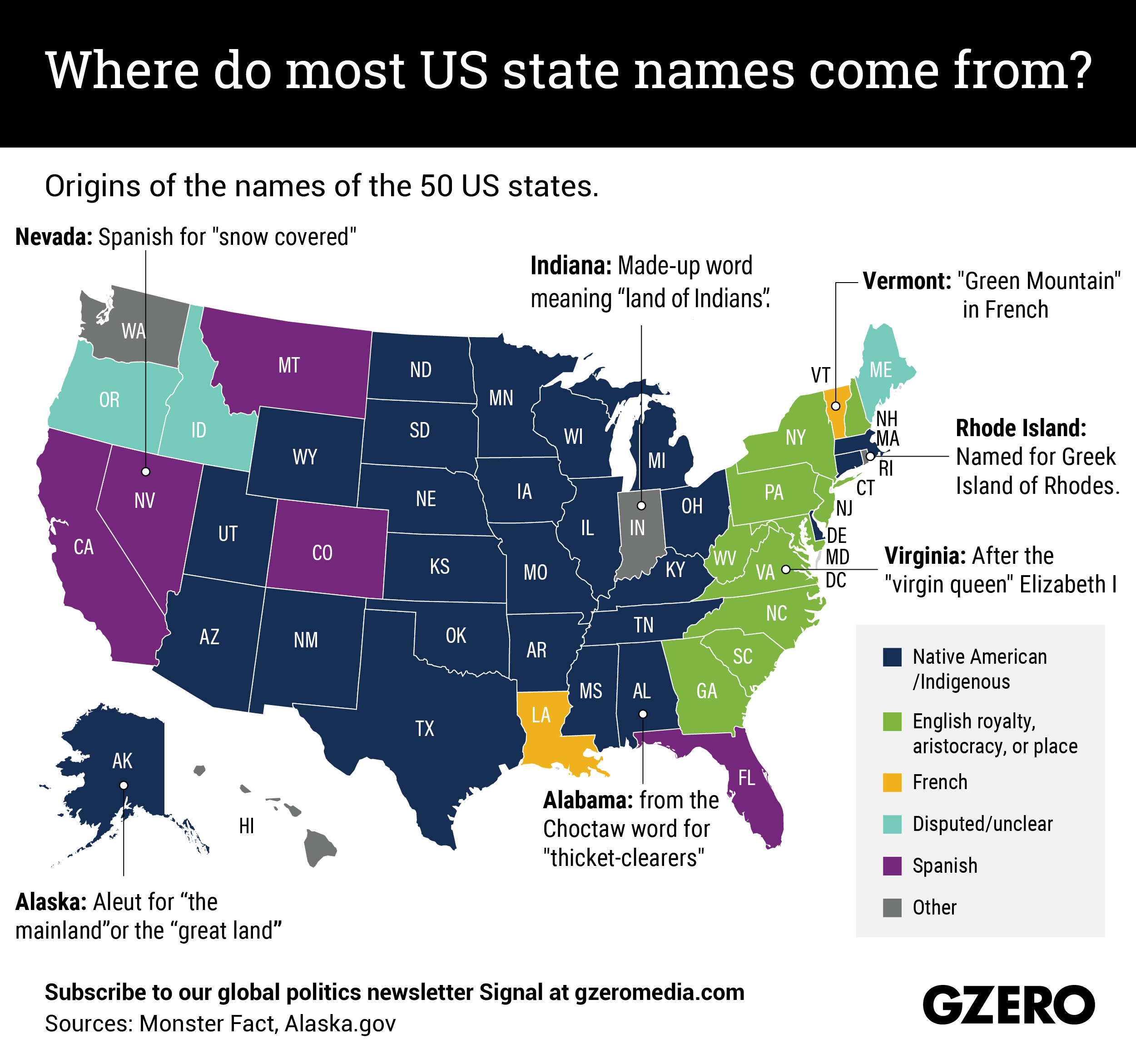 Graphic Truth: Where do most US state names come from?
