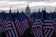 Flags at the US National Mall represent the people who are unable to travel for Joe Biden's presidential inauguration in Washington. REUTERS/Carlos Barria