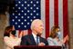 President Joe Biden addresses a joint session of Congress, with Vice President Kamala Harris and House Speaker Nancy Pelosi (D-Calif.) on the dais behind him, in Washington, U.S., April 28, 2021.