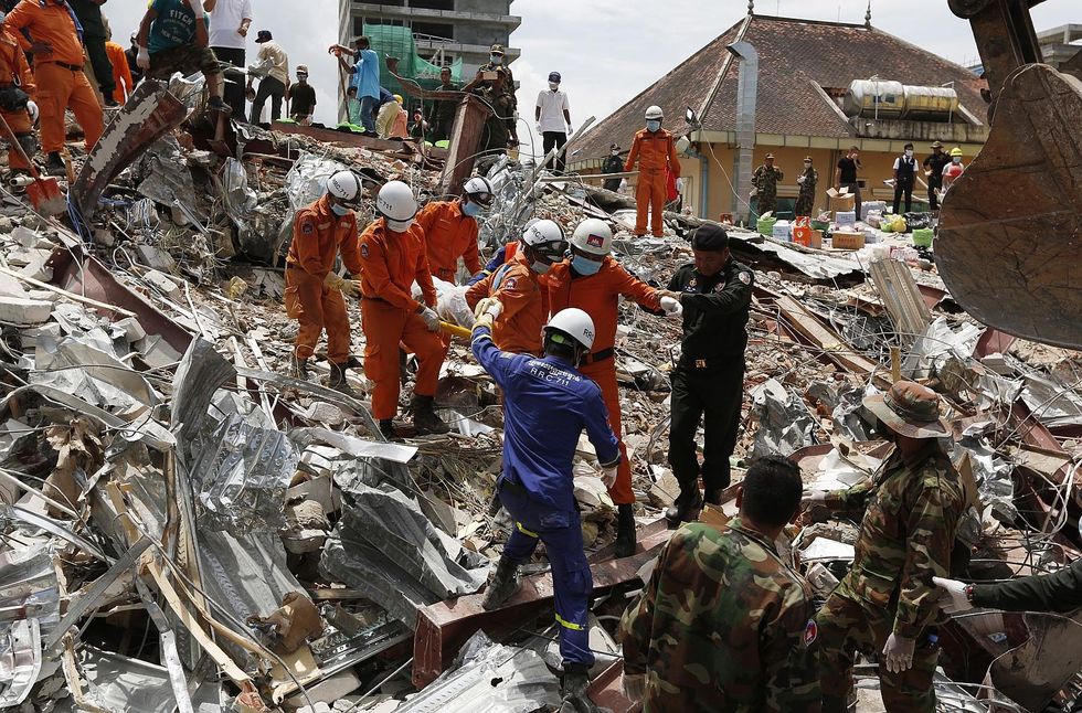 Death toll rises amid search at Cambodia building collapse site