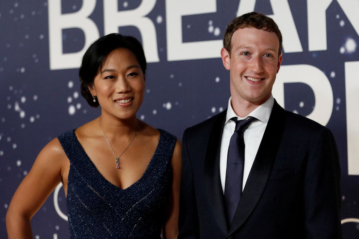 Facebook CEO Mark Zuckerberg and his wife, Priscilla Chan. Reuters