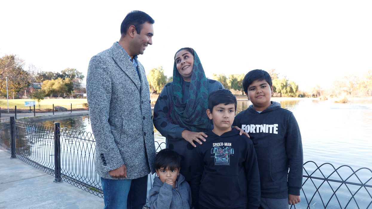 Family of Afghan refugees in Concord, California